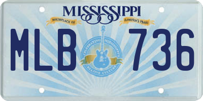 MS license plate MLB736