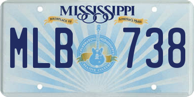 MS license plate MLB738