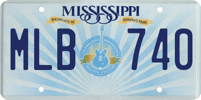MS license plate MLB740