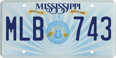 MS license plate MLB743