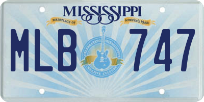 MS license plate MLB747