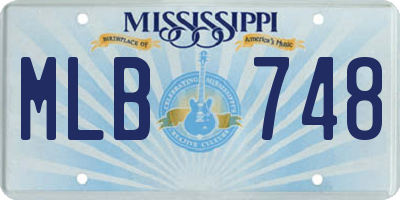 MS license plate MLB748
