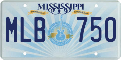 MS license plate MLB750