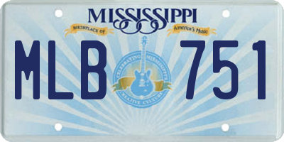 MS license plate MLB751