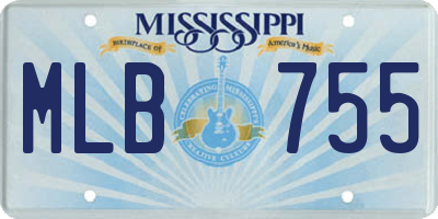 MS license plate MLB755