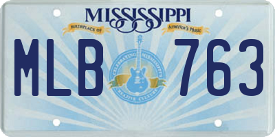 MS license plate MLB763