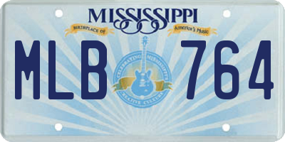 MS license plate MLB764