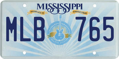 MS license plate MLB765