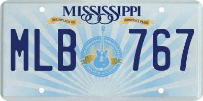 MS license plate MLB767