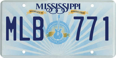 MS license plate MLB771