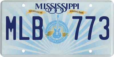 MS license plate MLB773