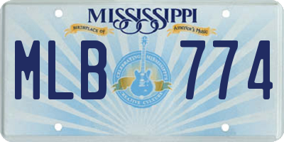 MS license plate MLB774