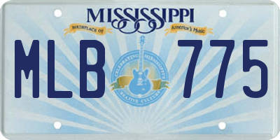 MS license plate MLB775