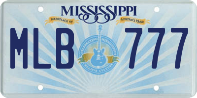 MS license plate MLB777