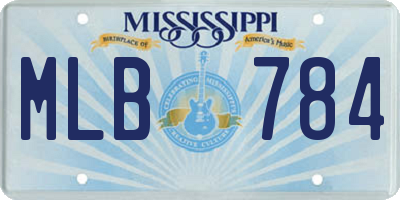 MS license plate MLB784
