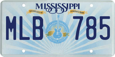 MS license plate MLB785