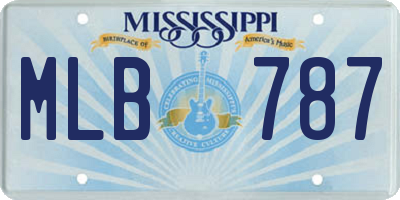 MS license plate MLB787