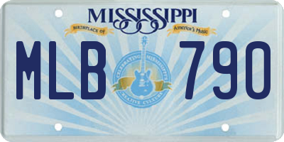 MS license plate MLB790