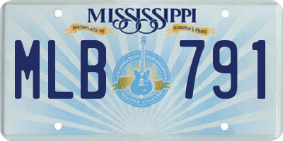 MS license plate MLB791