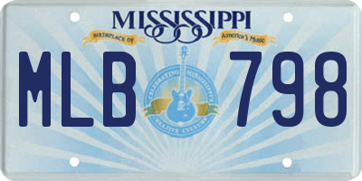 MS license plate MLB798
