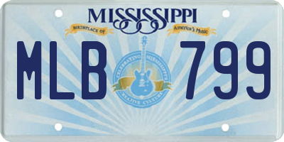 MS license plate MLB799