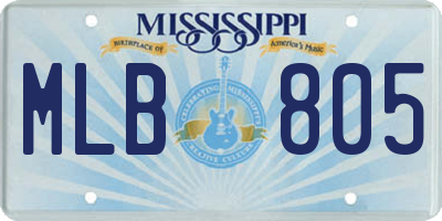 MS license plate MLB805