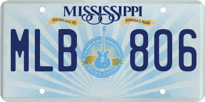 MS license plate MLB806
