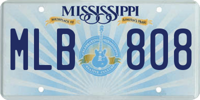 MS license plate MLB808