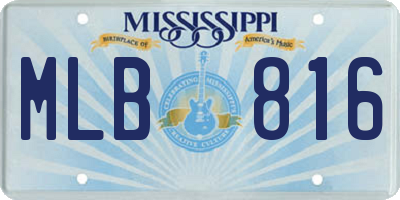 MS license plate MLB816