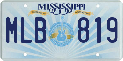 MS license plate MLB819