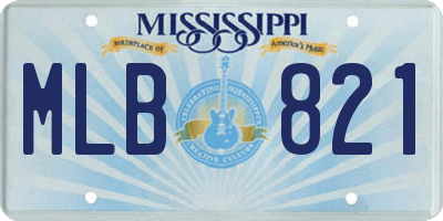 MS license plate MLB821
