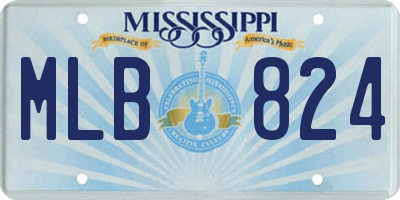 MS license plate MLB824