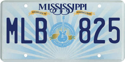 MS license plate MLB825