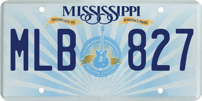 MS license plate MLB827