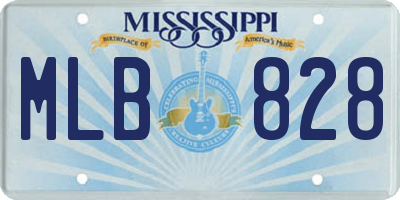 MS license plate MLB828