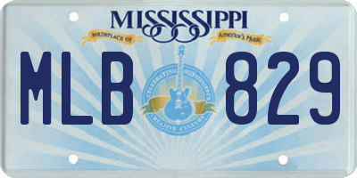 MS license plate MLB829