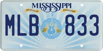 MS license plate MLB833
