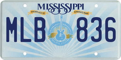 MS license plate MLB836