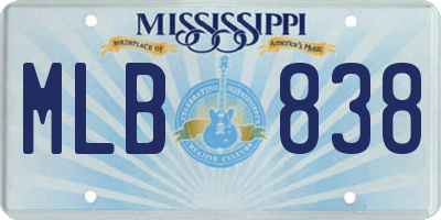 MS license plate MLB838