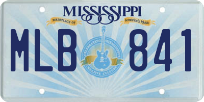 MS license plate MLB841