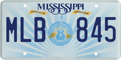 MS license plate MLB845
