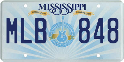 MS license plate MLB848