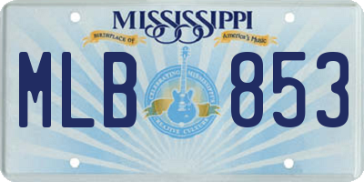 MS license plate MLB853