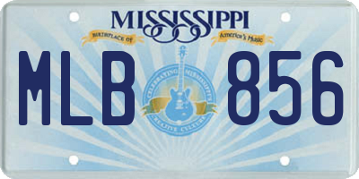 MS license plate MLB856
