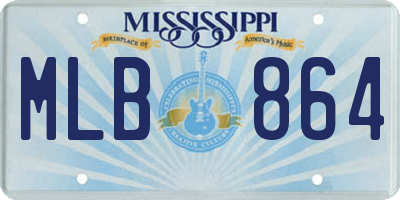 MS license plate MLB864