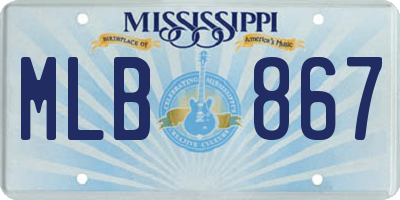 MS license plate MLB867
