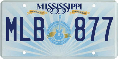 MS license plate MLB877
