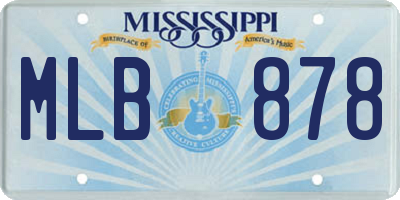 MS license plate MLB878