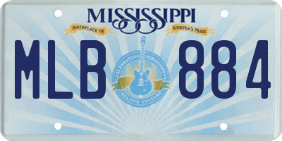 MS license plate MLB884