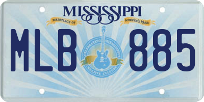 MS license plate MLB885